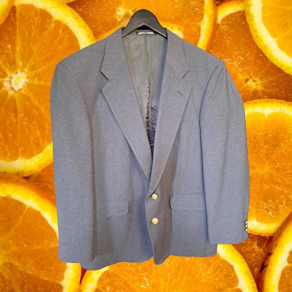David Taylor Gray Blazer with Gold‎ Buttons Size 44R